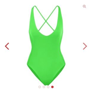 Left On Friday-Weekender Suit, color apple (bright green), NWT and liner